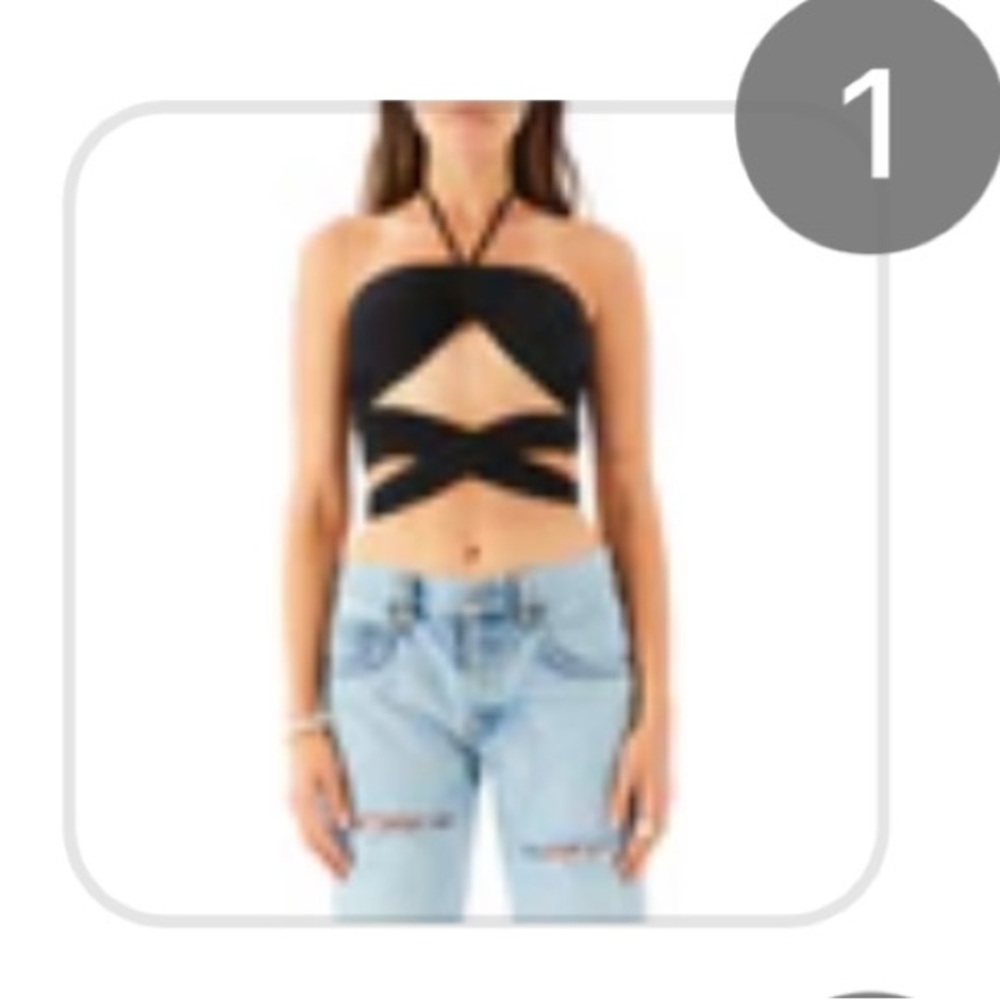 lf multi wrap halter top